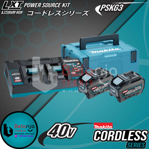 [EZM.3501208] Makita Power Source Kit PSKG3 Baterai BL4050F 40V + Charger + Makpac
