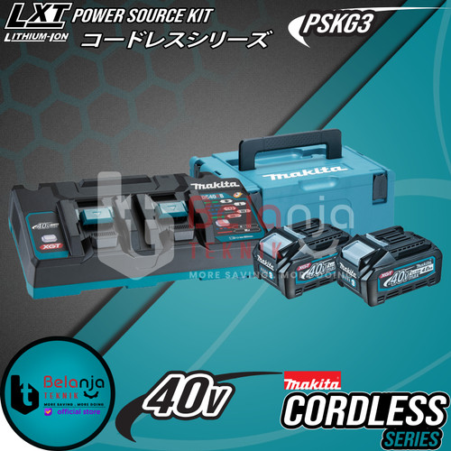 [EZM.3501209] Makita Power Source Kit PSKG3 Baterai BL4040 40V + Charger + Makpac