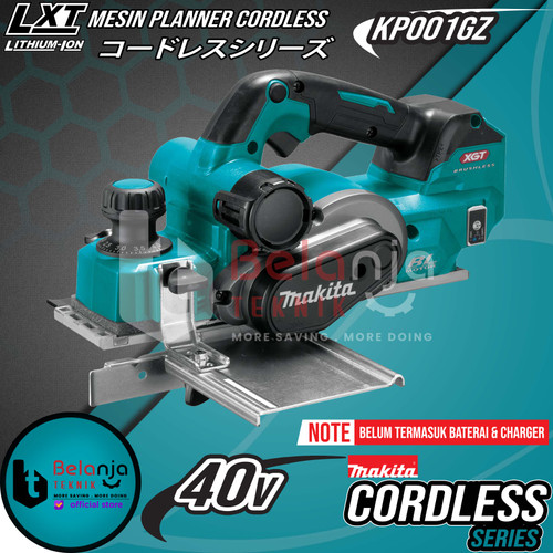[EZM.3501236] Makita Mesin Planner Cordless KP001GZ Serut Kayu Baterai 40V Unit Only
