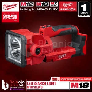 [EZM.3501256] Milwaukee Led Search Light M18 SLED-0 Lampu Senter Kerja 18V Unit Only