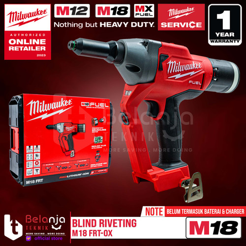 [EZM.3501276] Milwaukee Blind Riveting M18 FRT-0X Rivet Gun Baterai 18V Unit Only