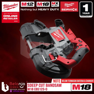 [EZM.3501280] Milwaukee Deep Cut Bandsaw M18 CBS125-0 Gergaji Kayu Band Saw 18 Volt