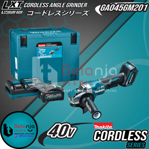[EZM.3501318] Makita Cordless Angle Grinder GA045GM201 Gerinda Tangan 4 Inch X-LOCK