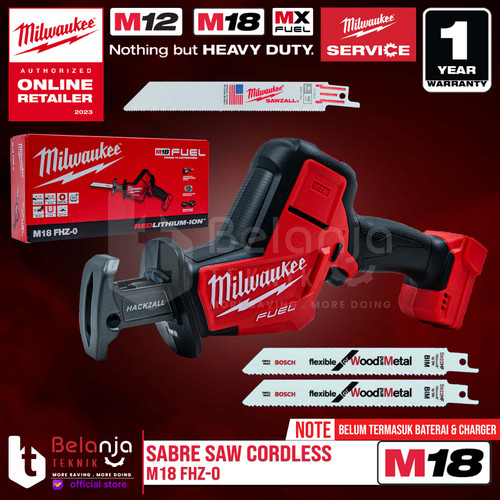 [EZM.3501336] Milwaukee Gergaji Reciprocating M18 FHZ-0 Sabre Saw Cordless 18V Volt