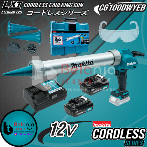 [EZM.3501337] MAKITA Mesin Silicon CG 100 DWYEB Cordless Caulking Gun 12V + Holder A