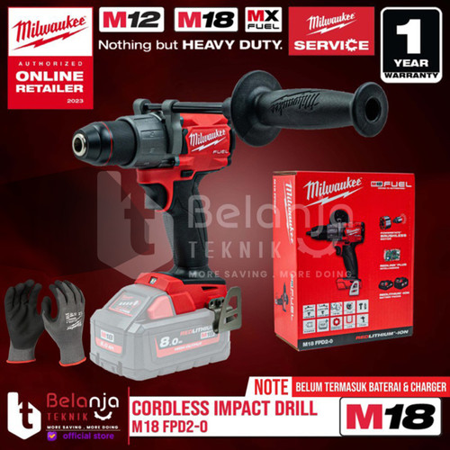 Milwaukee Bor Baterai M18 FPD2-0 Cordless Impact Drill 18V Unit Only