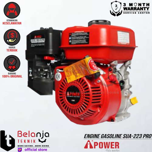 [EZM.3501360] AIPower Engine Gasoline SUA-223 PRO 7.5HP 223CC Mesin Penggerak Bensin