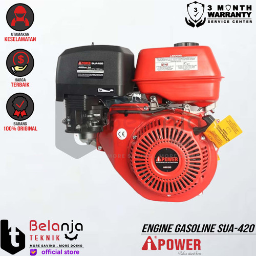 [EZM.3501361] AIPower Engine Gasoline SUA-420 Plus KTT 14HP Mesin Penggerak Bensin