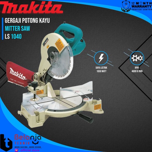 [EZM.3505328] Makita MITTER SAW 10" LS 1040 LS1040 1650WATT GERGAJI POTONG KAYU 10IN