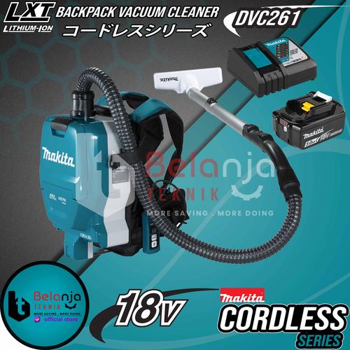[EZM.3501378] Makita Penghisap Debu DVC261ZX23 18 V Backpack Vacuum Cleaner + 5A SET