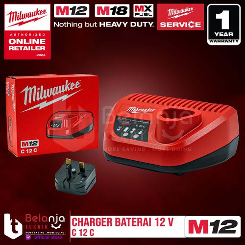 [EZM.3501405] Milwaukee Charger Battery C12C Pengisi Daya Baterai M12 C 12 C 12V 12C