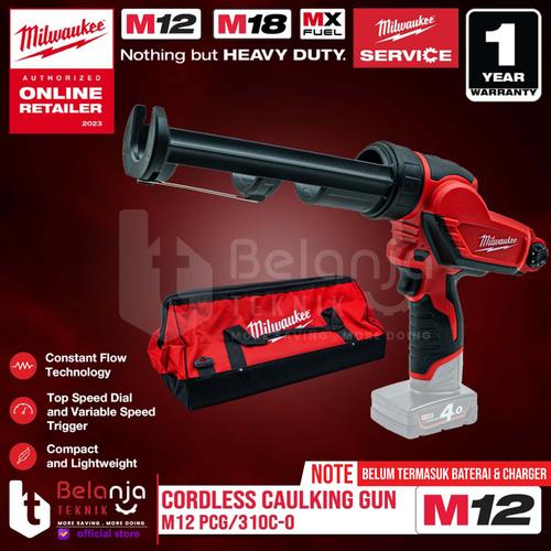 [EZM.3501427] Milwaukee Lem Tembak Silicone Caulking Gun M12 PCG-310C 12 V Unit Only