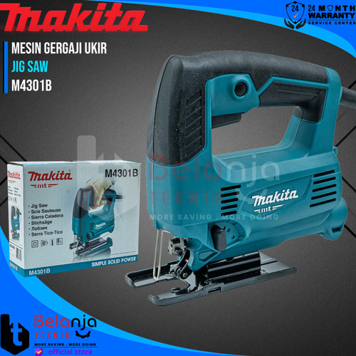 [EZM.3501441] Makita MT Jigsaw M 4301 B Mesin Gergaji Kayu Listrik M4301B 450 Watt