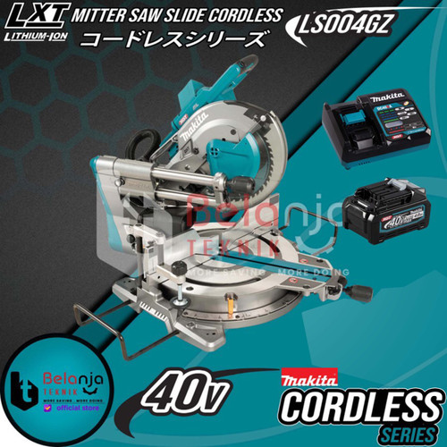 [EZM.3501453] Makita Mesin Gergaji Potong Kayu LS004GZ 40V Miter Saw Cordless Set LS