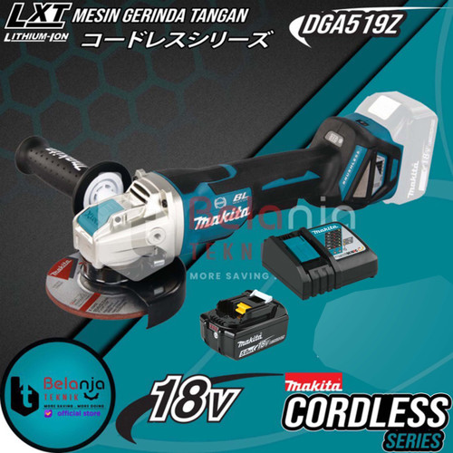 [EZM.3501455] Makita Cordless Angle Grinder 5" DGA519Z Mesin Gerinda Tangan SET 18V