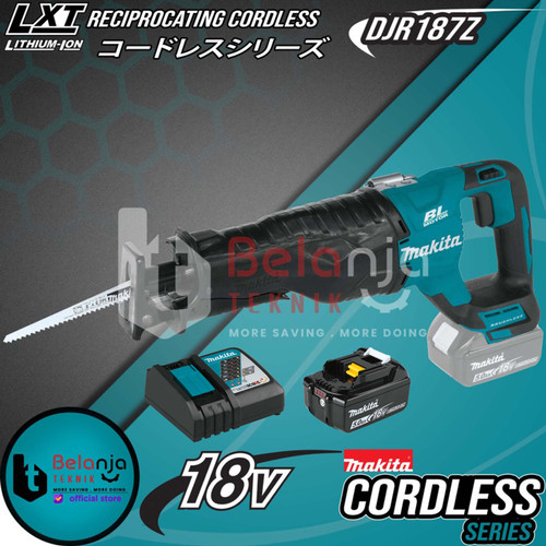 [EZM.3501458] Makita Reciprocating Cordless DJR187Z Gergaji Potong Sabre Saw Set 18V