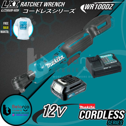 [EZM.3503571] Makita Ratchet Baterai Cordless WR100DZ Rachet Sock 12V Socket Sok