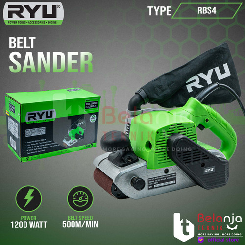 [EZM.3501479] Ryu Belt Sander RBS 4 Inch Mesin Amplas Listrik 220V 1200 WATT RBS4