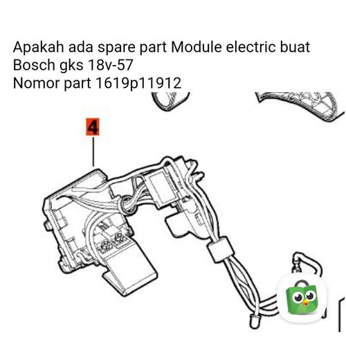 [EZM.3501482] Bosch Module Electric GKS 18 V 57 Sparepart Mesin Potong Sirkel 18V-57