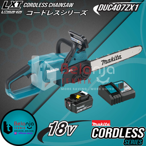 [EZM.3501487] Makita Chainsaw Cordless DUC407Z Mesin Gergaji Kayu Baterai 16" 18V 5A