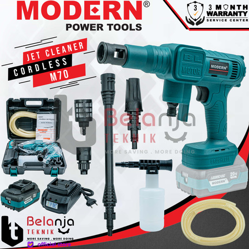 [EZM.3501517] MODERN M 70 Mesin Cuci Portable Jet Cleaner Baterai Cordless 20V M70