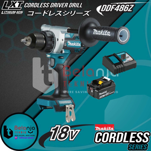 [EZM.3501524] Makita Mesin Bor Obeng Baterai DDF486Z Cordless Driver Drill 18V Set