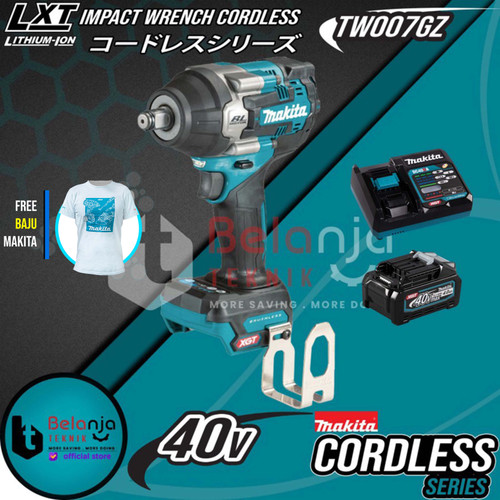 [EZM.3501538] Makita Impact Wrench Cordless TW007GZ Mesin Pembuka Baut + Baterai 40V