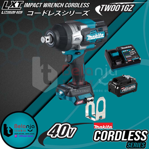 [EZM.3501539] Makita Impact Wrench Cordless TW001 40V Mesin Pembuka Baut 4AH Baterai
