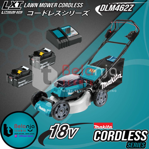 [EZM.3501554] Makita Mesin Potong Rumput Dorong DLM462Z 18V Lawn Mower + Baterai Set