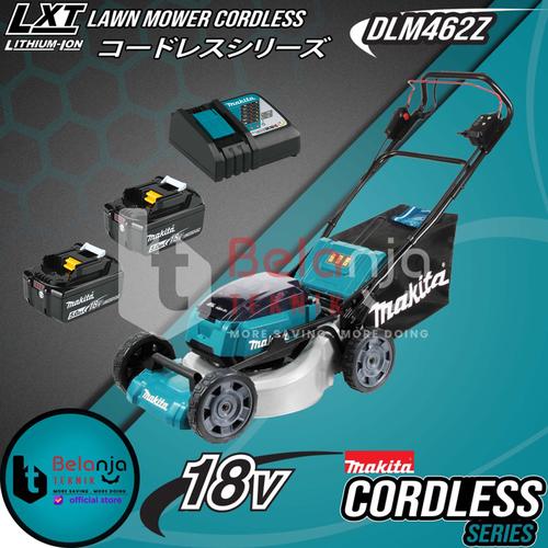 [EZM.3501554] Makita Mesin Potong Rumput Dorong DLM462Z 18V Lawn Mower + Baterai Set