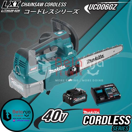 [EZM.3501573] Makita Mesin Gergaji Kayu UC006GZ Chainsaw Cordless + Baterai 40V Set