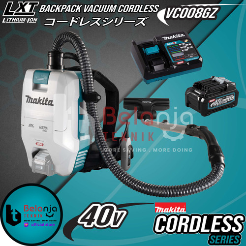 [EZM.3501594] Makita Penghisap Debu VC008GZ Backpack Vacuum Cleaner 40V + Baterai