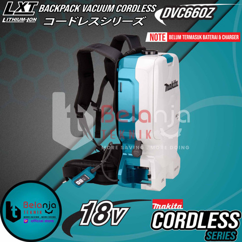 [EZM.3501599] Makita Penghisap Debu DVC660Z Backpack Vacuum Cleaner Cordless 18V