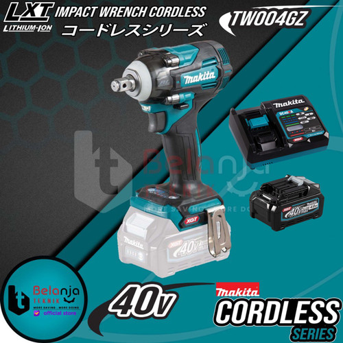 [EZM.3501606] Makita Mesin Impact Wrench Cordless TW004GZ 40V Pembuka Baut + Baterai