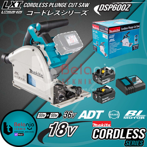 [EZM.3501617] Makita Cut Saw Cordless DSP600Z Mesin Potong Kayu + Baterai 18V Set