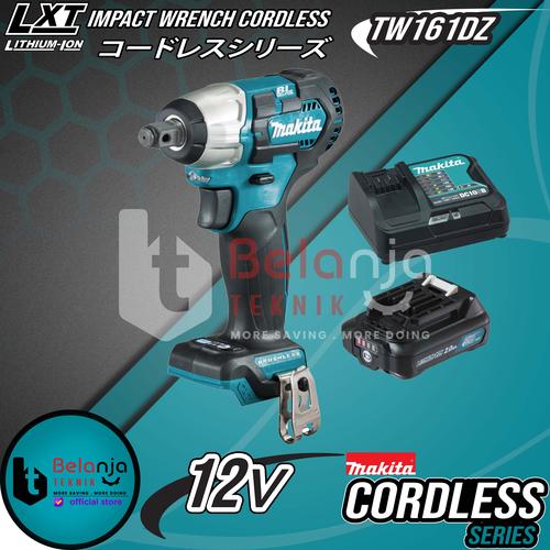 [EZM.3501620] Makita Impact Wrench Cordless TW161 Mesin Pembuka Baut SET Baterai 12V