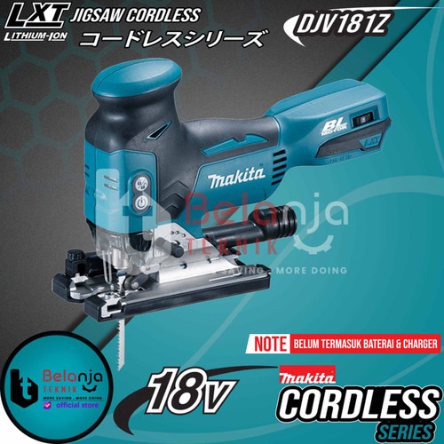 [EZM.3501626] Makita Mesin Jigsaw Cordless DJV181Z Gergaji Triplek Baterai 18V
