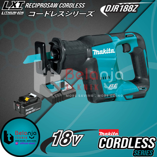 [EZM.3501627] Makita Reciprosaw Handle DJR188Z Cordless Gergaji + Baterai Set 18V 5A