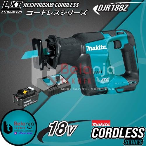 [EZM.3501627] Makita Reciprosaw Handle DJR188Z Cordless Gergaji + Baterai Set 18V 5A