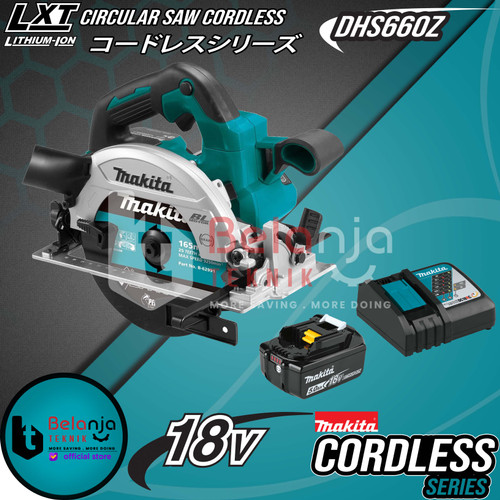 [EZM.3501631] Makita Mesin Circular Saw Baterai DHS660Z Potong Kayu 18V + Baterai