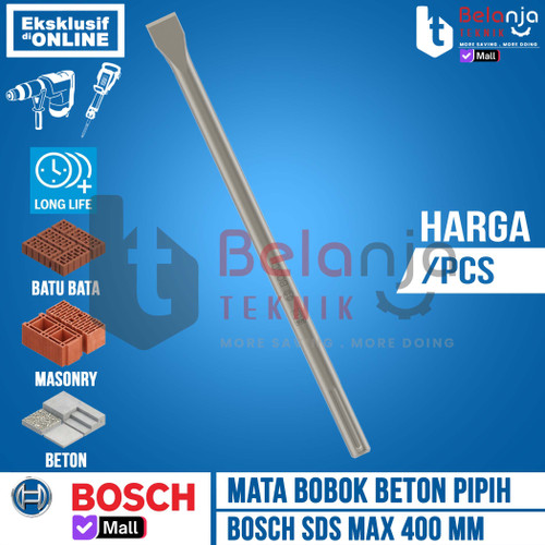 [EZM.3501642] Bosch Cold Chisel SDS MAX 400 MM Mata Bobok Beton Pipih Jack Hammer