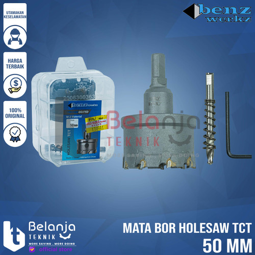[EZM.3501684] Benz Mata Bor Holesaw TCT 50 MM Mata Bor Metal Besi Hole Saw 50mm