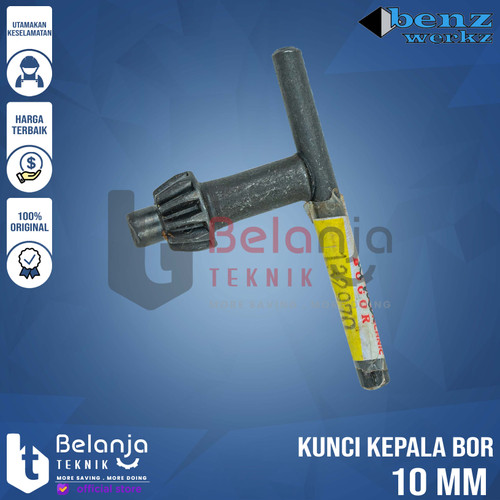 [EZM.3501686] Benz Kunci Kepala Bor 10mm Drill Chuck Keys 10 MM Kunci Mesin Bor 10mm