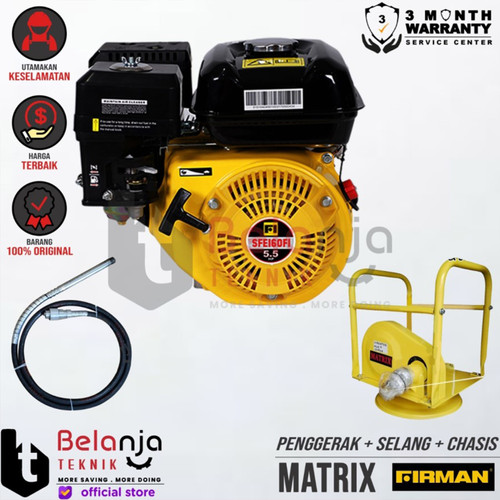 [EZM.3501737] Firman Mesin Concrete Vibrator Pemadat Cor Beton SFE 160 Selang 6Meter