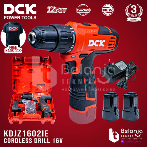 DCK Mesin Bor Tembok Baterai KDJZ 1602 IE Cordless Drill KDJZ1602IE