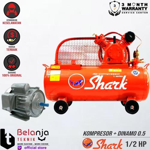 [EZM.3501765] Shark Mesin Kompresor Udara 0.5 Hp Dinamo Jiayu 0.5 Hp Air Compressor