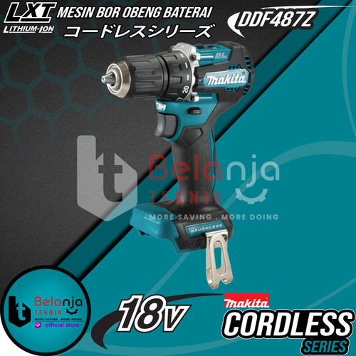 [EZM.3501771] Makita Mesin Bor Obeng Baterai DDF487Z Cordless Driver Drill 18V DDF