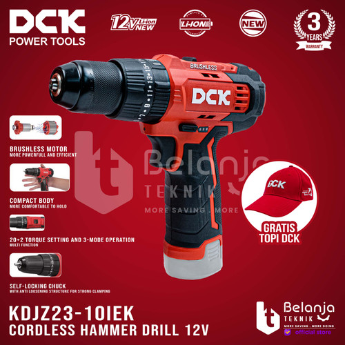 DCK Mesin Bor Tembok Baterai Cordless KDJZ 23 - 10I Bor KDJZ23-10I