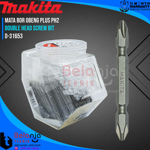 [EZM.3501802] Makita Mata Bor Obeng Plus PH2 X 65 MM Double Head Screw Bit D-31653