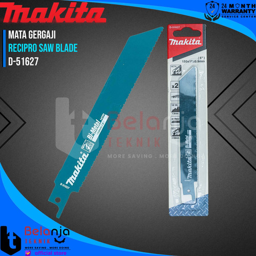 Makita Mata Gergaji Saber Saw Sabre Metal 150 X 19 X 0.9 MM D-51627 6"